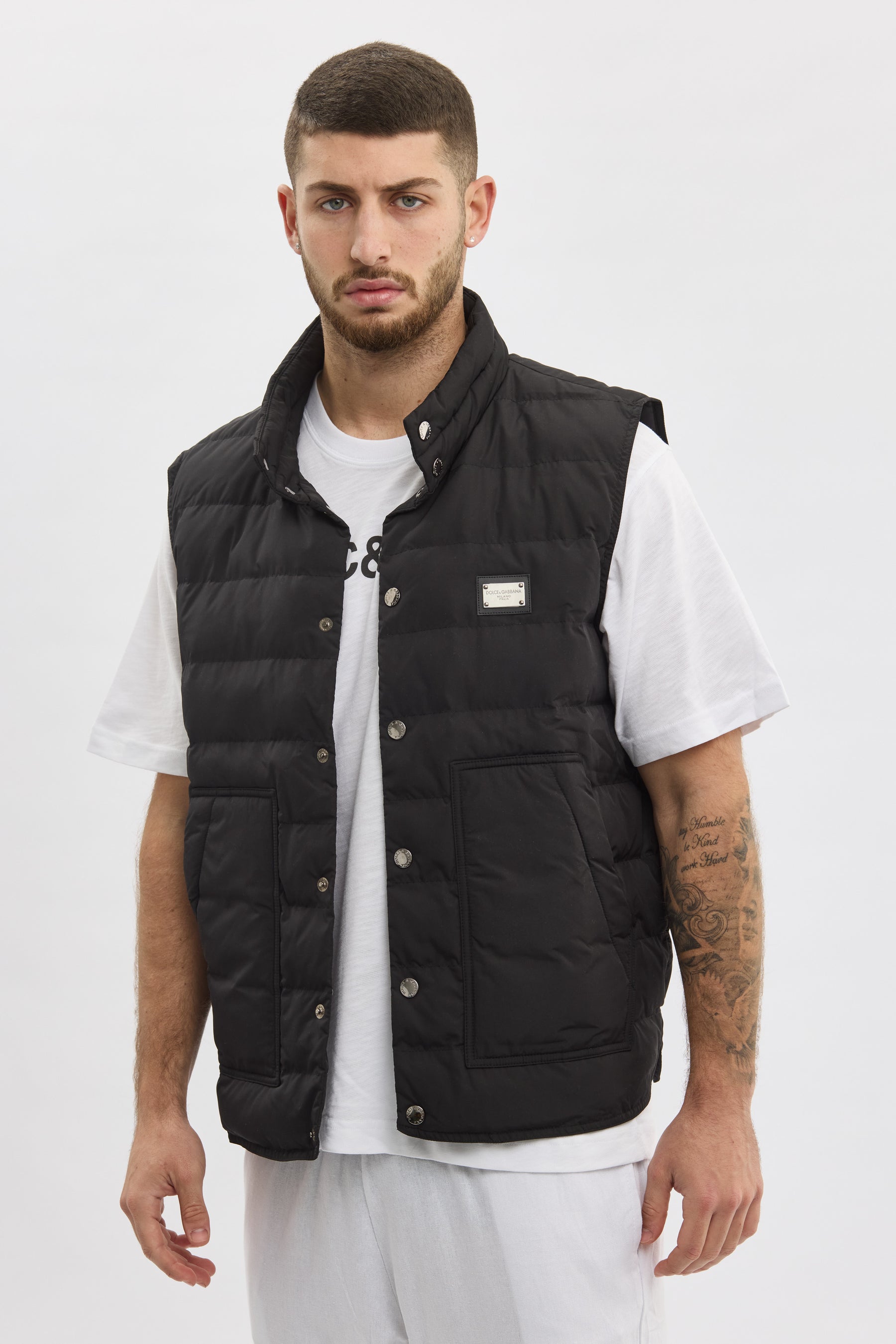 Dolce & Gabbana Black Padded Vest