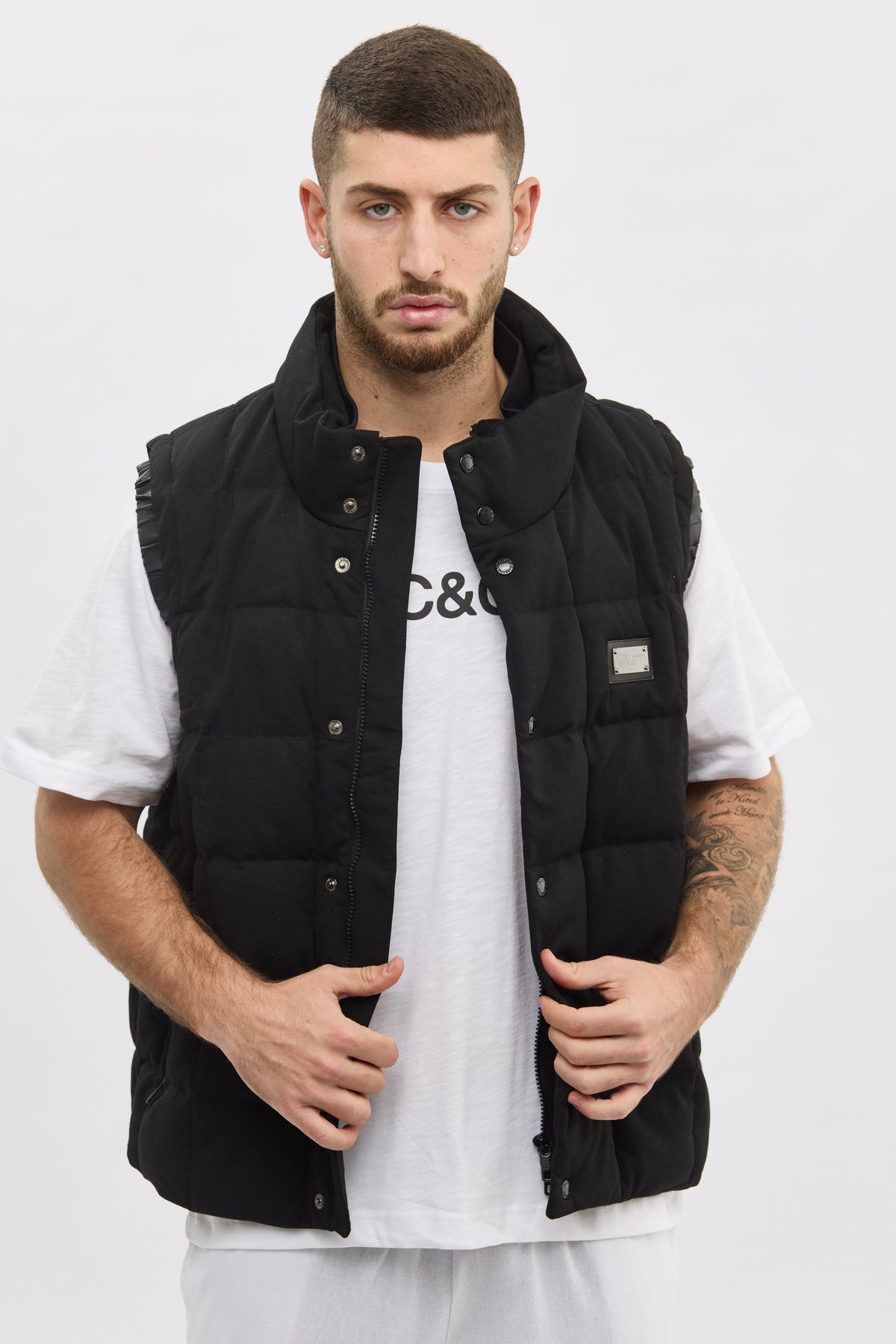 Dolce & Gabbana Black Padded Vest