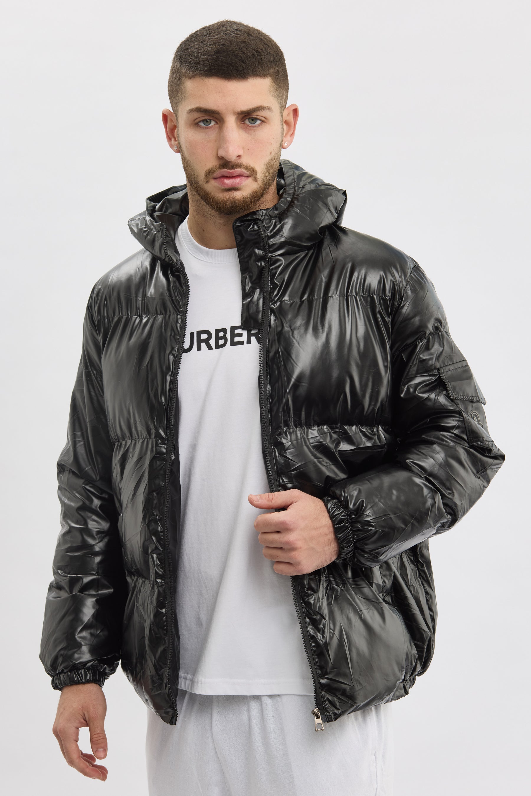 CREW MILANO "Black ice" Puffer Coat