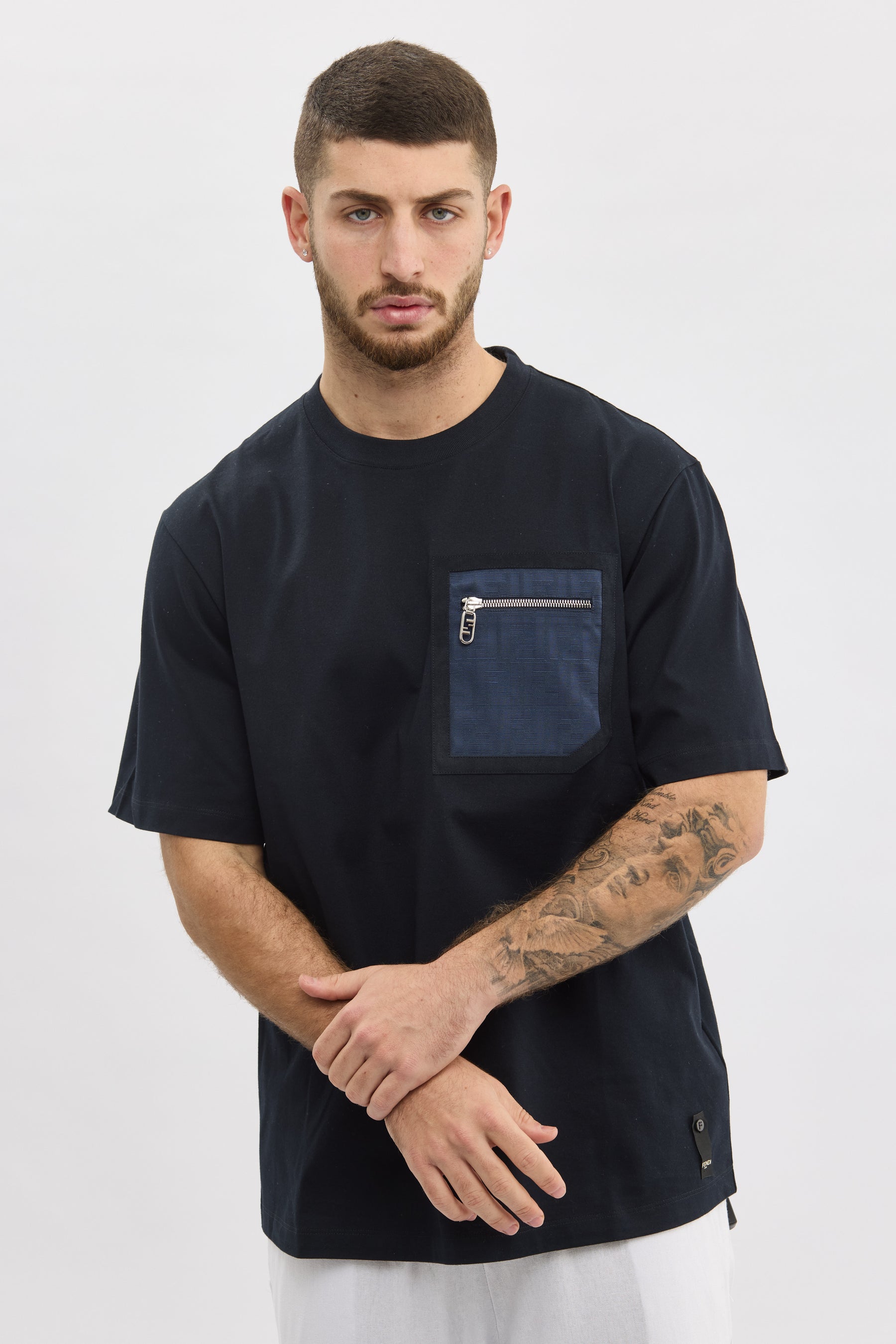 Fendi Navy Pocket T-Shirt