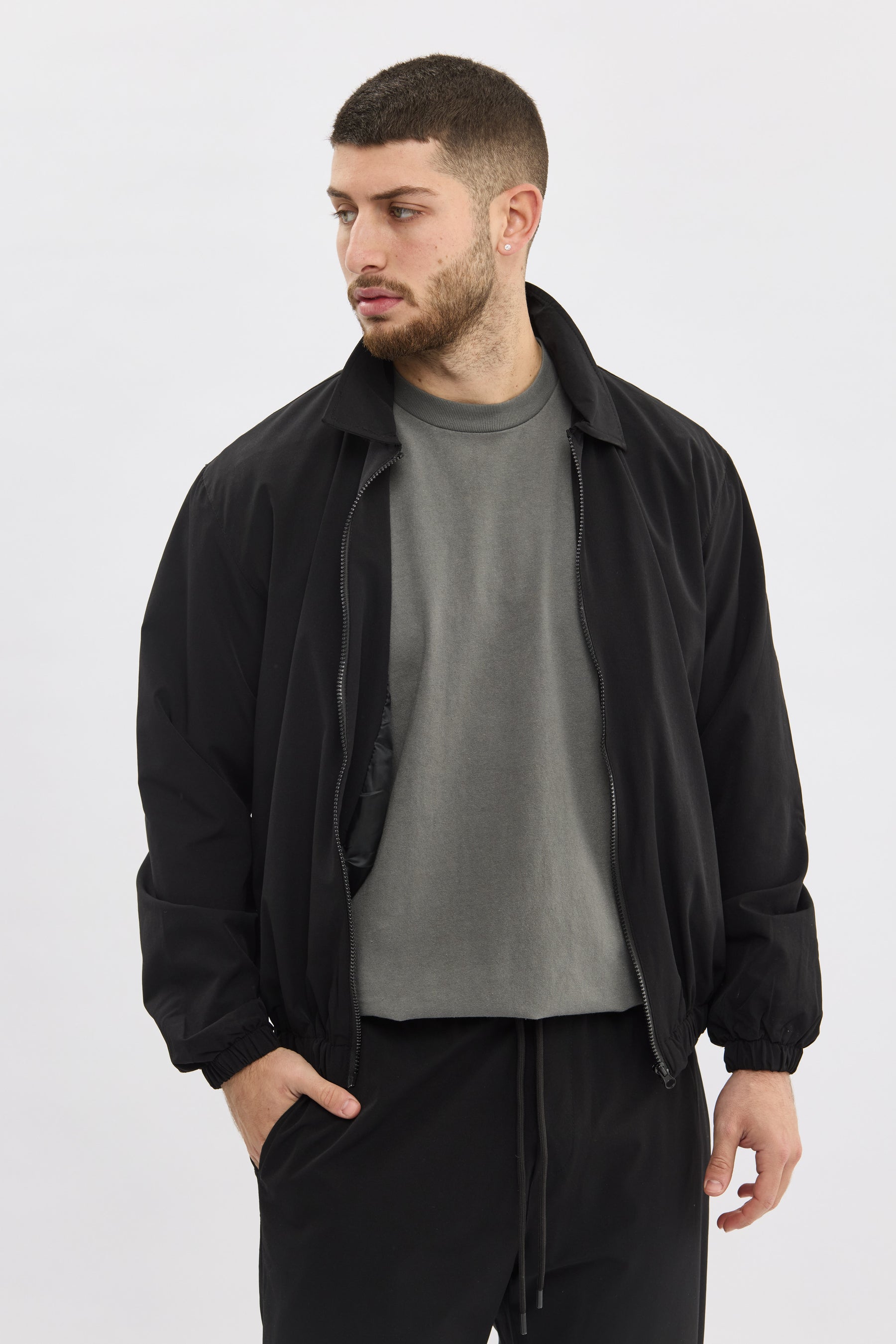 Crew Milano Black Lightweight Jacket