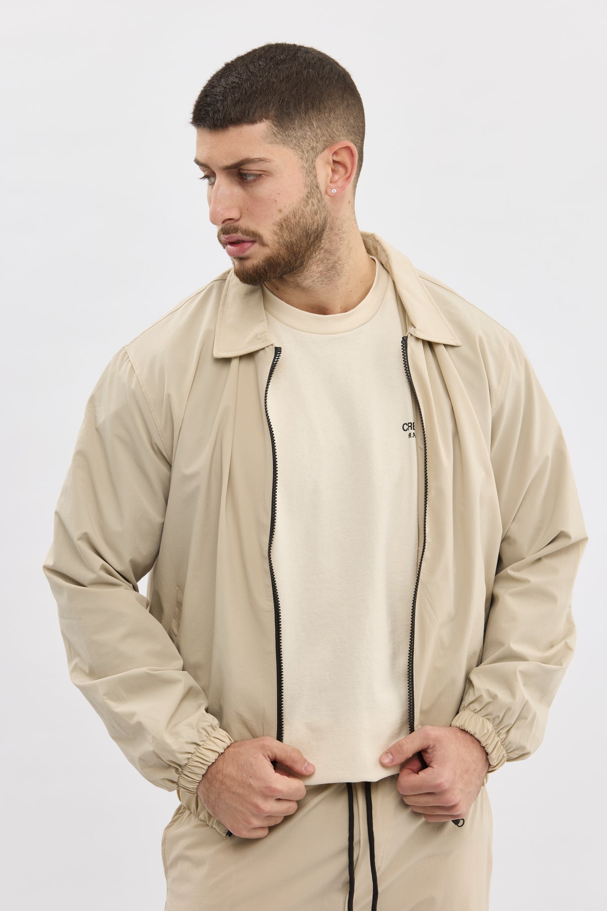 Crew Milano Beige Lightweight Jacket