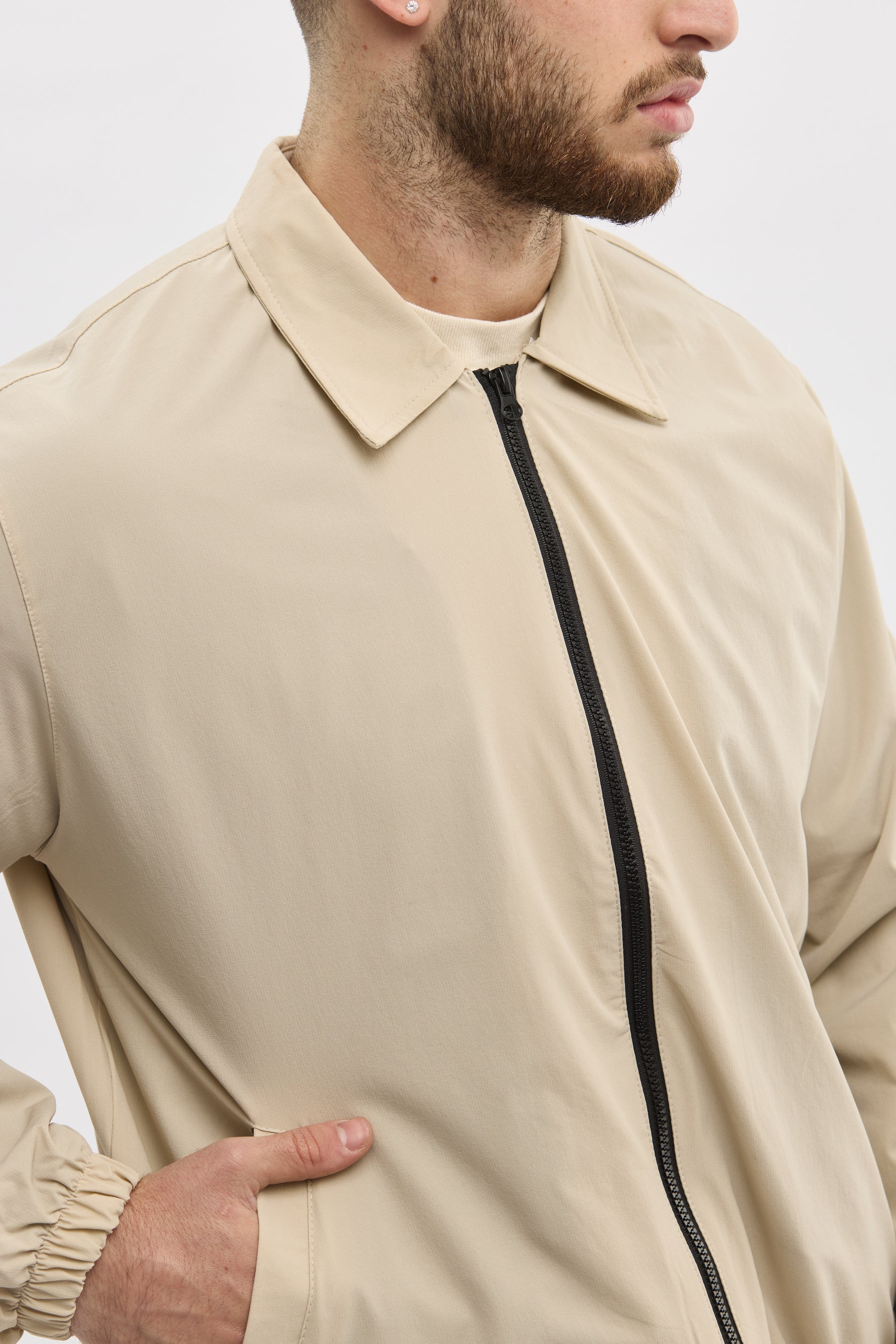 Crew Milano Beige Lightweight Jacket