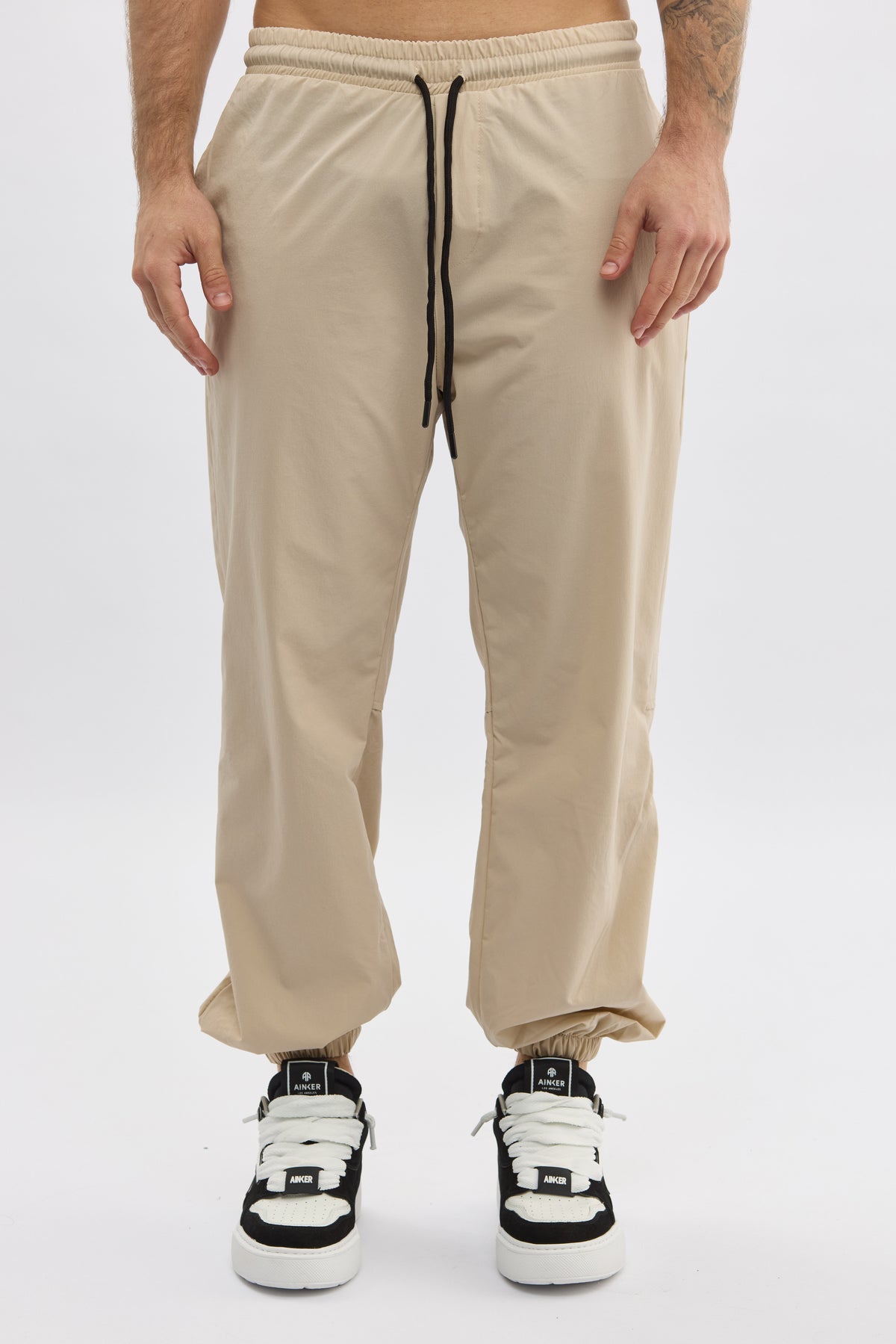 Crew Milano Beige Relaxed Joggers