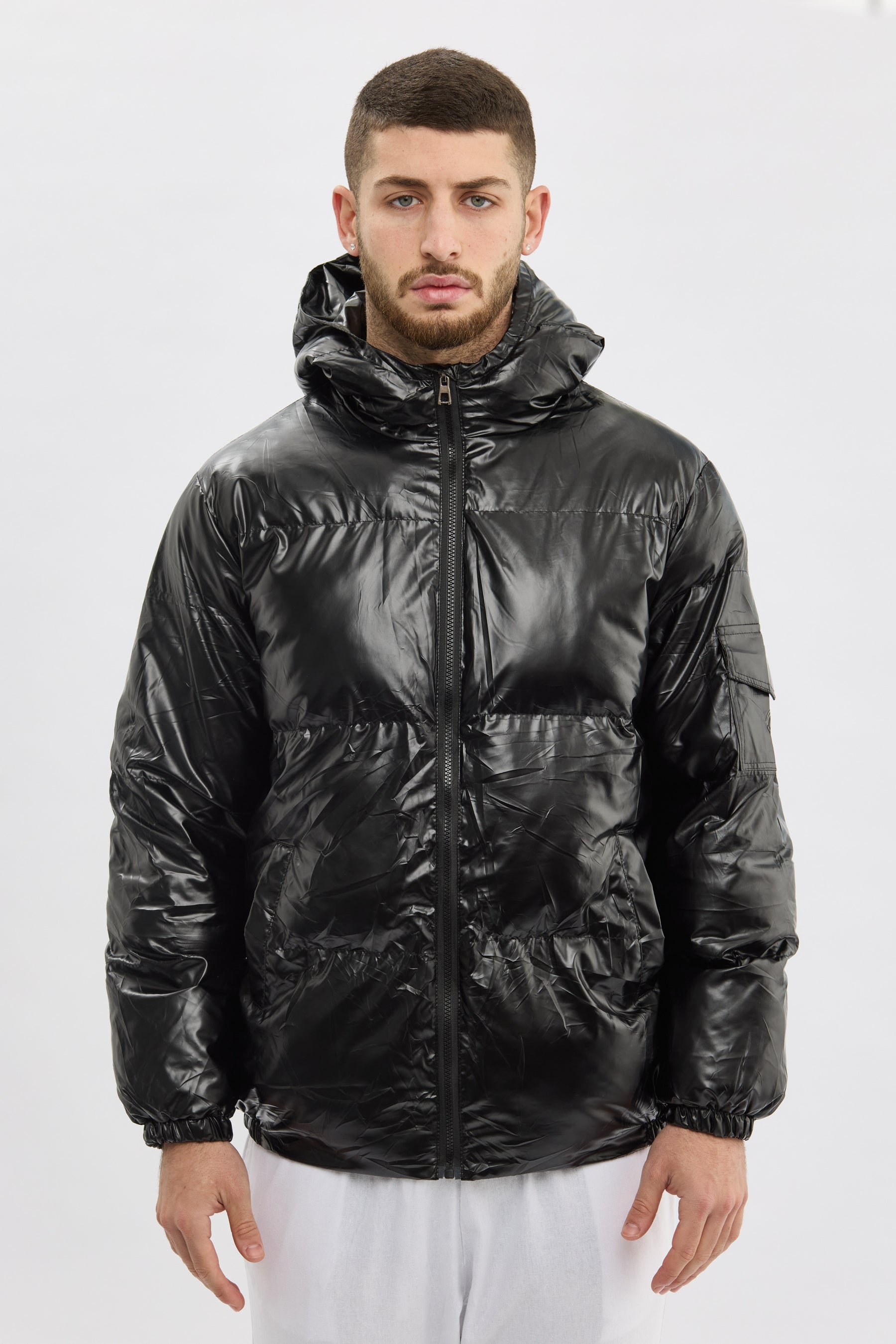 CREW MILANO "Black ice" Puffer Coat