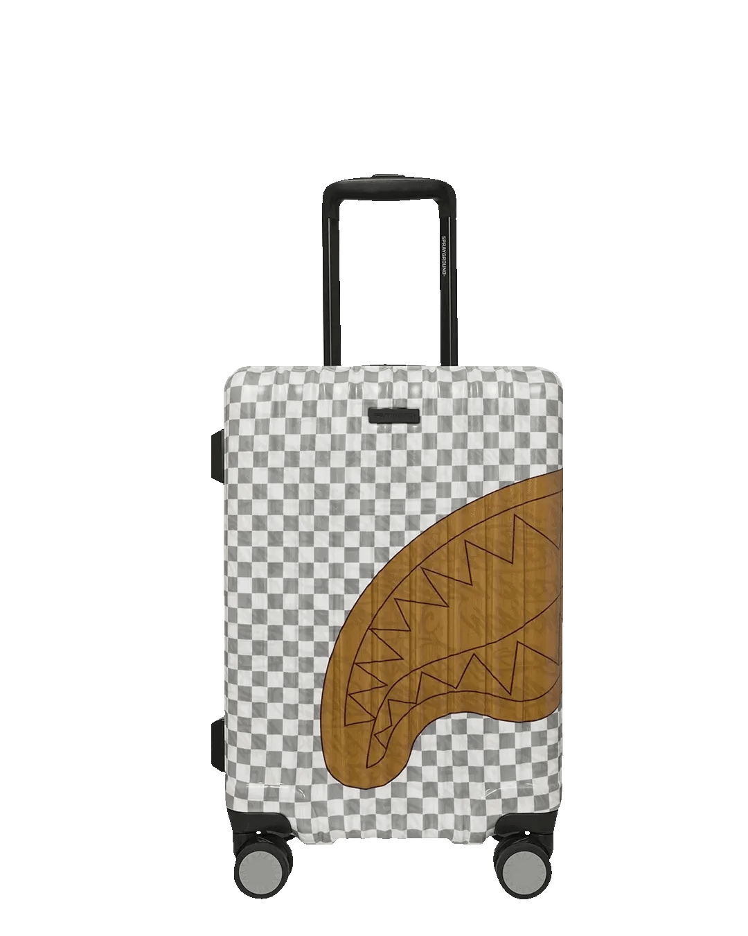 SPRAYGROUND EMBOSSED CREAM CHECK CARRY-ON LUGGAGE