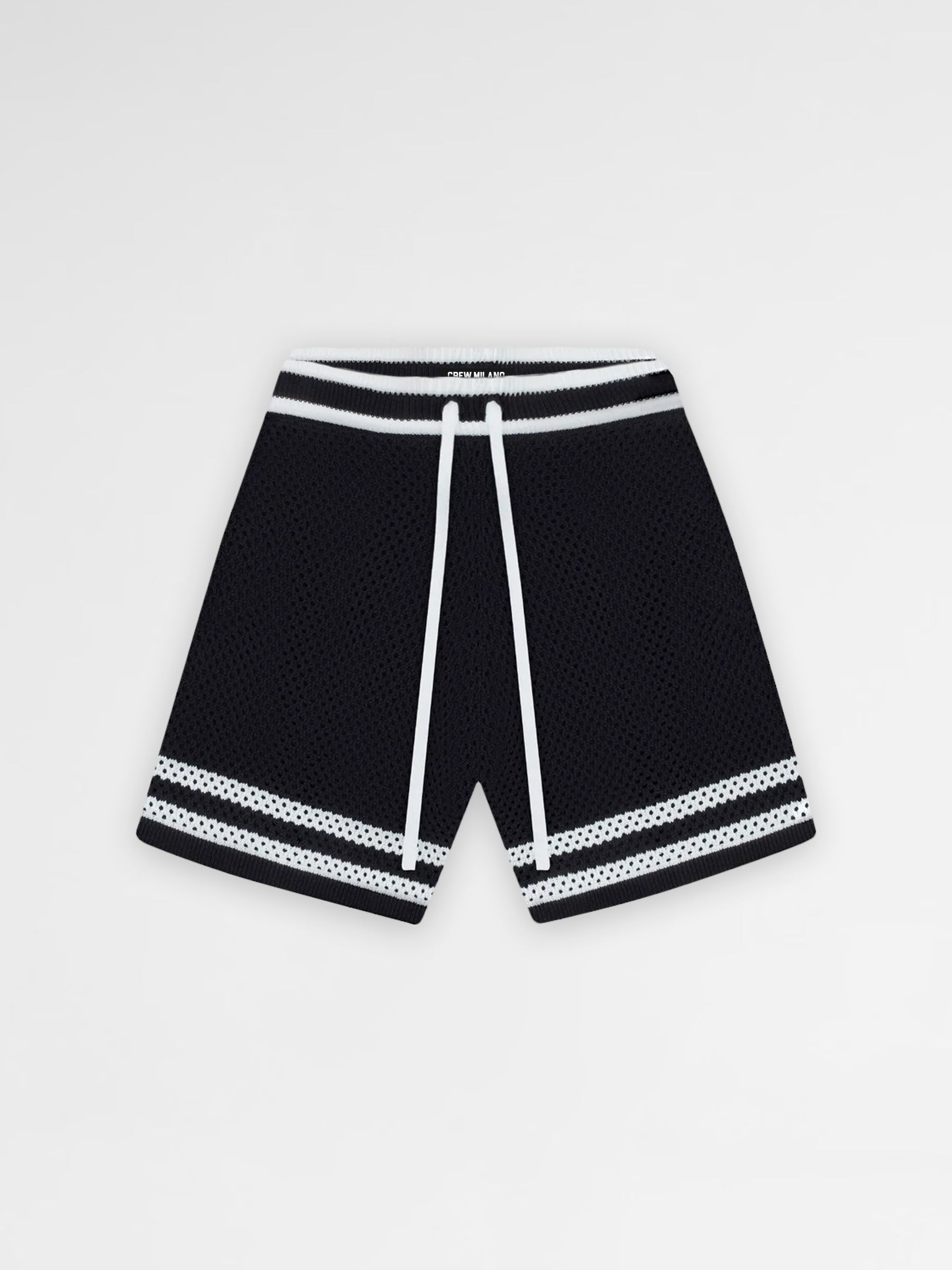 CREW Milano Tennis Shorts Knitwear Black