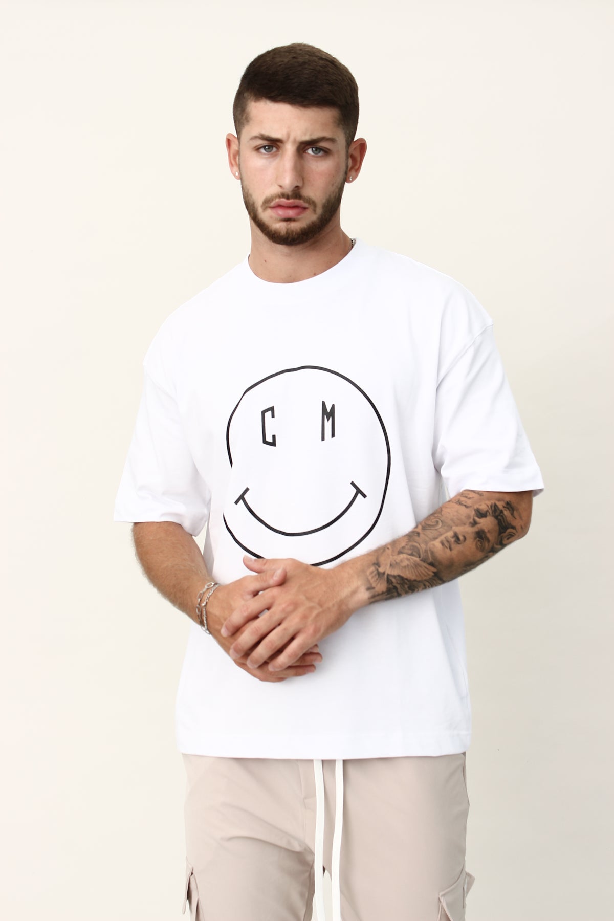 CREW Milano Smile Print Oversized T-Shirt