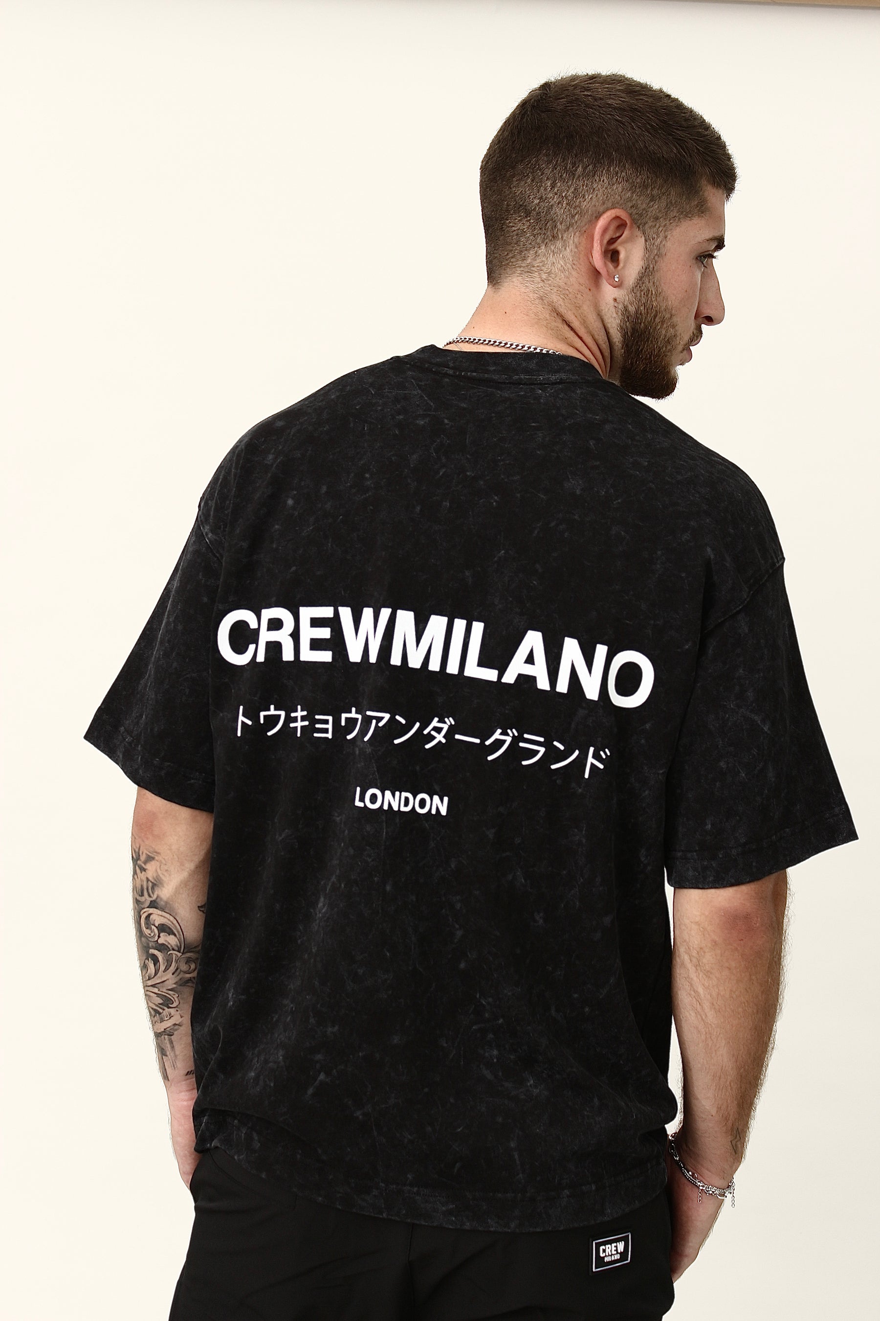 CREW Milano Underground Print Oversized T-Shirt