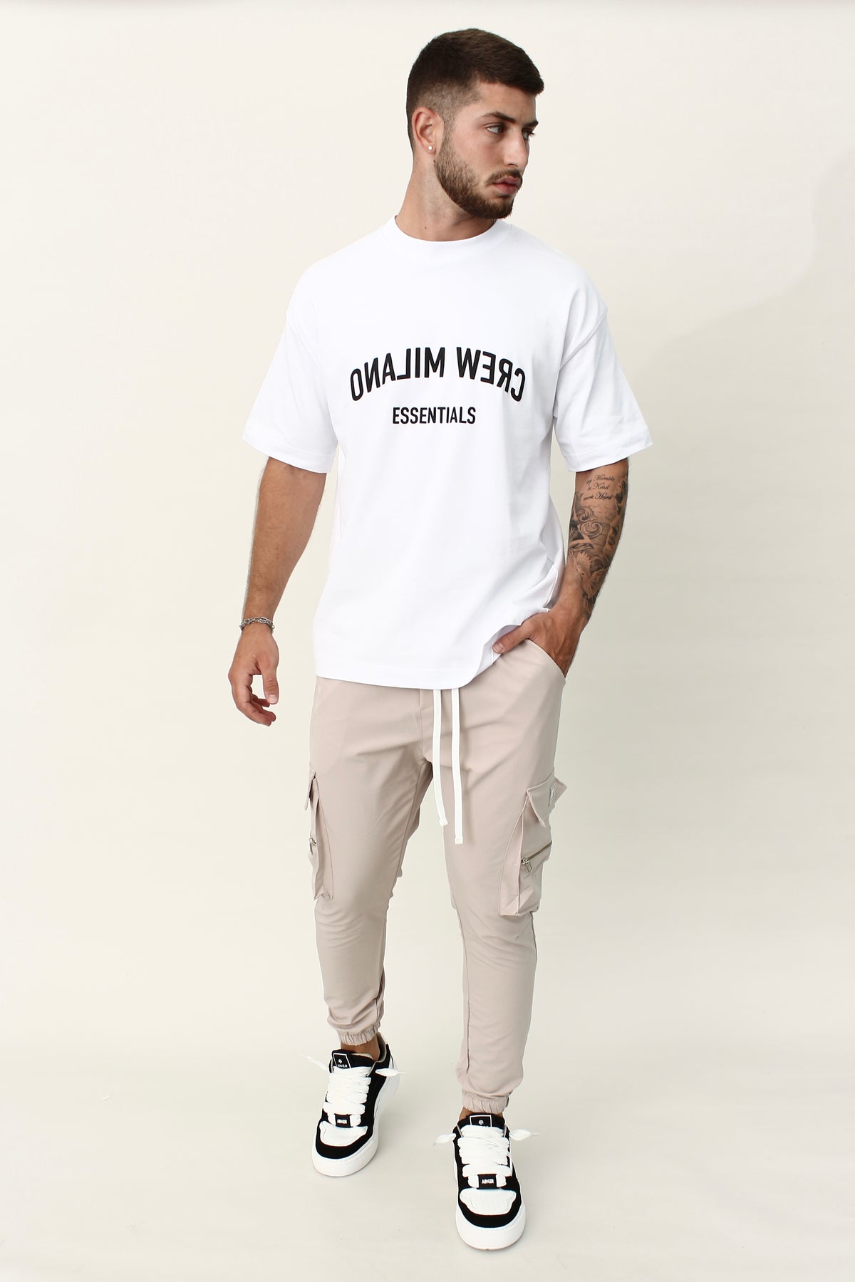 CREW Milano Reflected Print Oversized T-Shirt