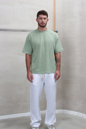 CREW Milano Distressed-Finish Oversized T-Shirt