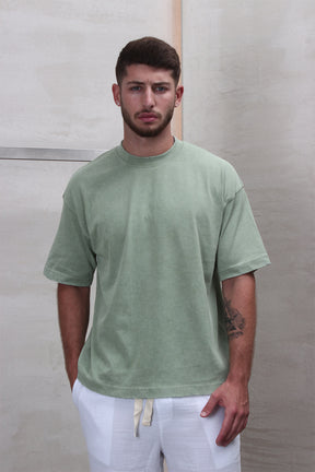 CREW Milano Distressed-Finish Oversized T-Shirt