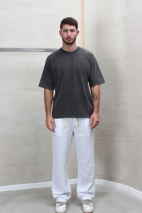 CREW Milano Distressed-Finish Oversized T-Shirt