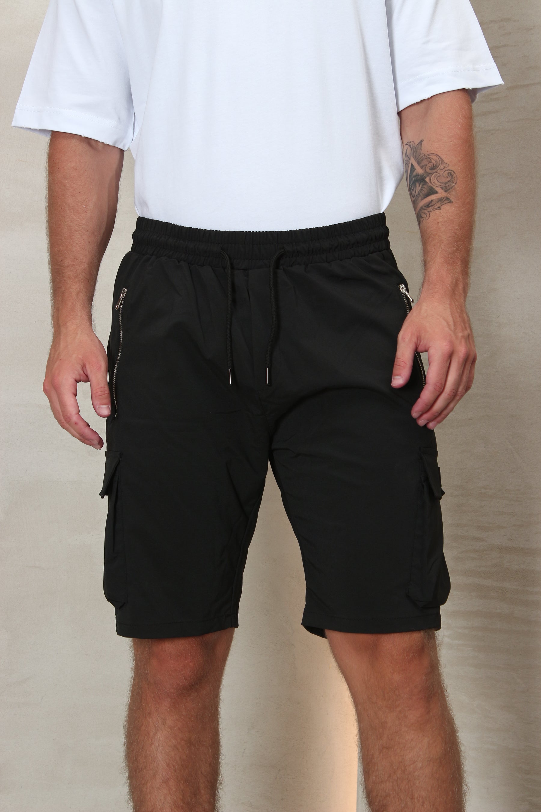 CREW Milano Short Cargo Pants Zipper Long Pocket