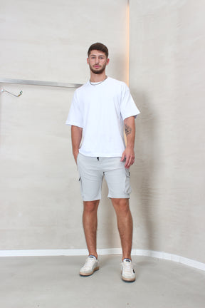 CREW Milano Short Cargo Pants Zipper Long Pocket