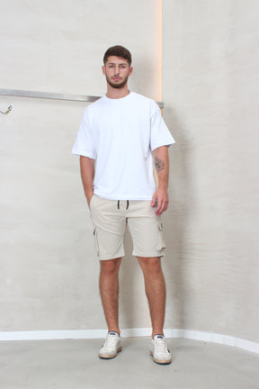 CREW Milano Short Cargo Pants Zipper Long Pocket