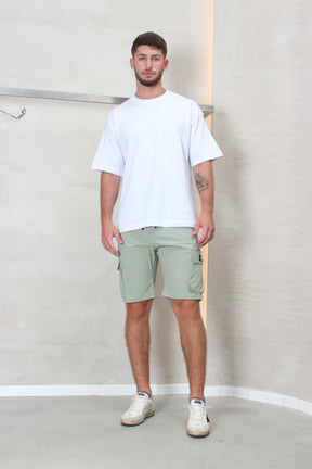 CREW Milano Short Cargo Pants Zipper Long Pocket