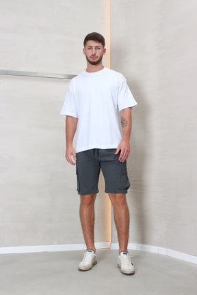 CREW Milano Short Cargo Pants Zipper Long Pocket