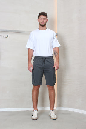 CREW Milano Short Cargo Pants Zipper Long Pocket