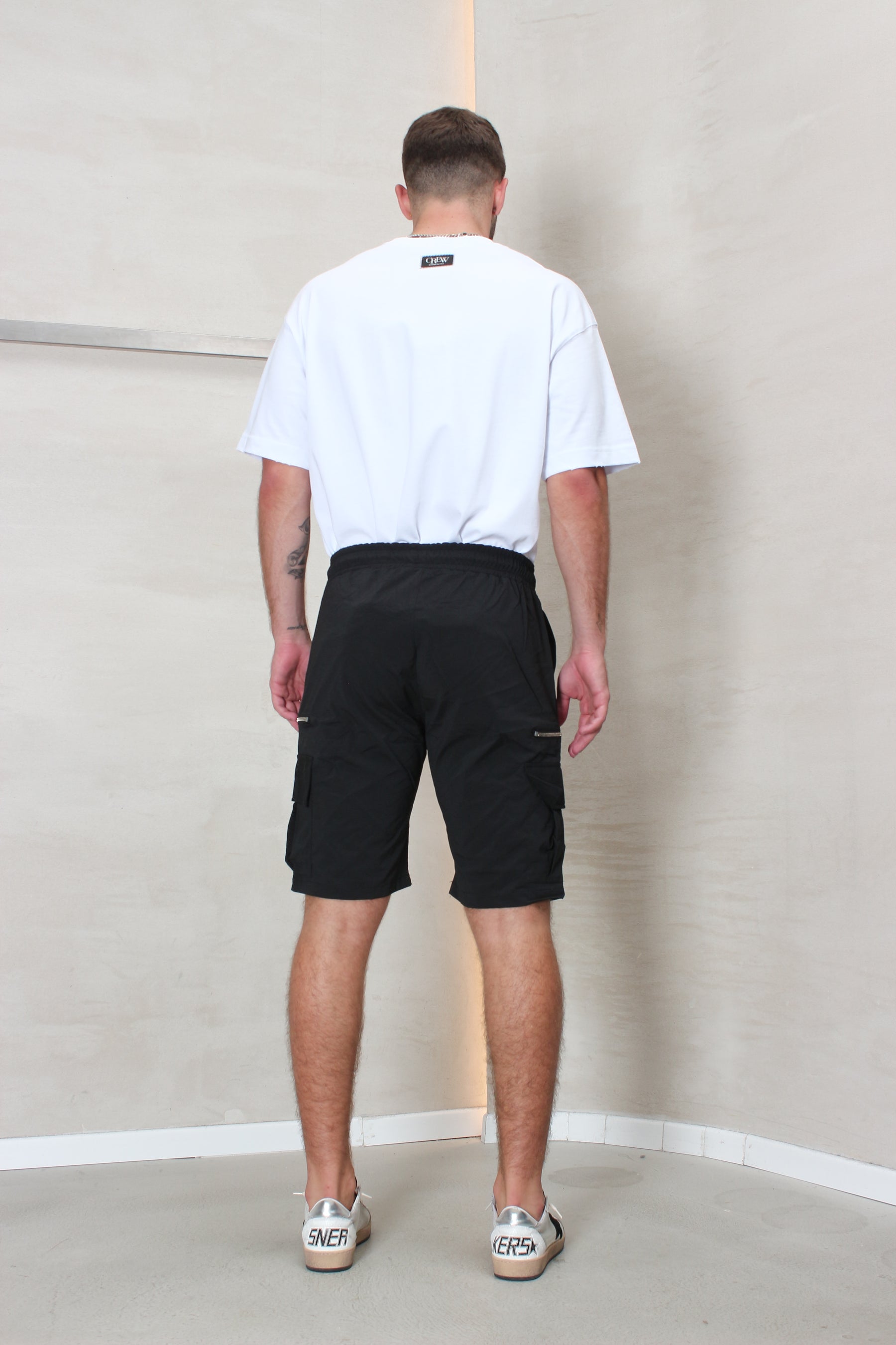 CREW Milano Short Cargo Pants Zipper Wide Pocket