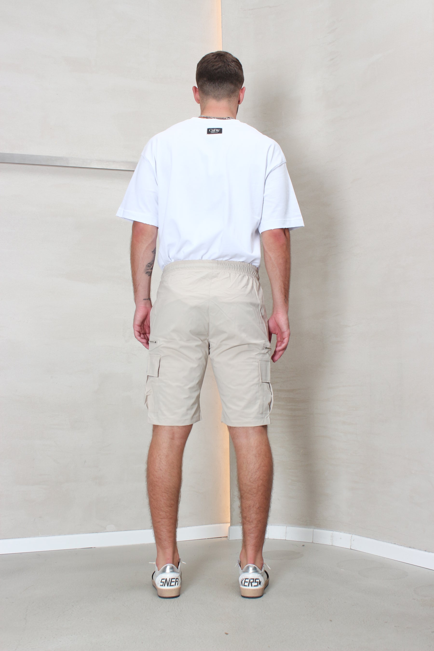 CREW Milano Short Cargo Pants Zipper Wide Pocket