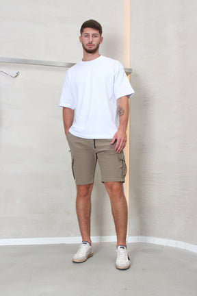 CREW Milano Short Cargo Pants Zipper Wide Pocket