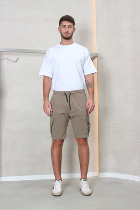 CREW Milano Short Cargo Pants Zipper Wide Pocket