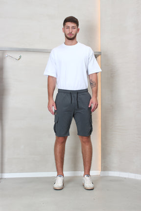 CREW Milano Short Cargo Pants Zipper Wide Pocket