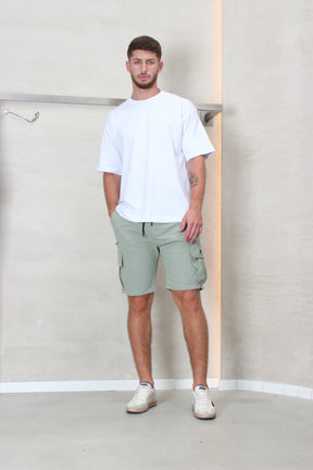 CREW Milano Short Cargo Pants Zipper Wide Pocket