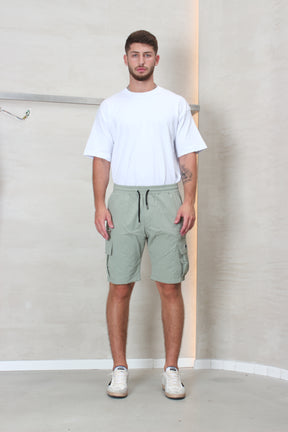 CREW Milano Short Cargo Pants Zipper Wide Pocket