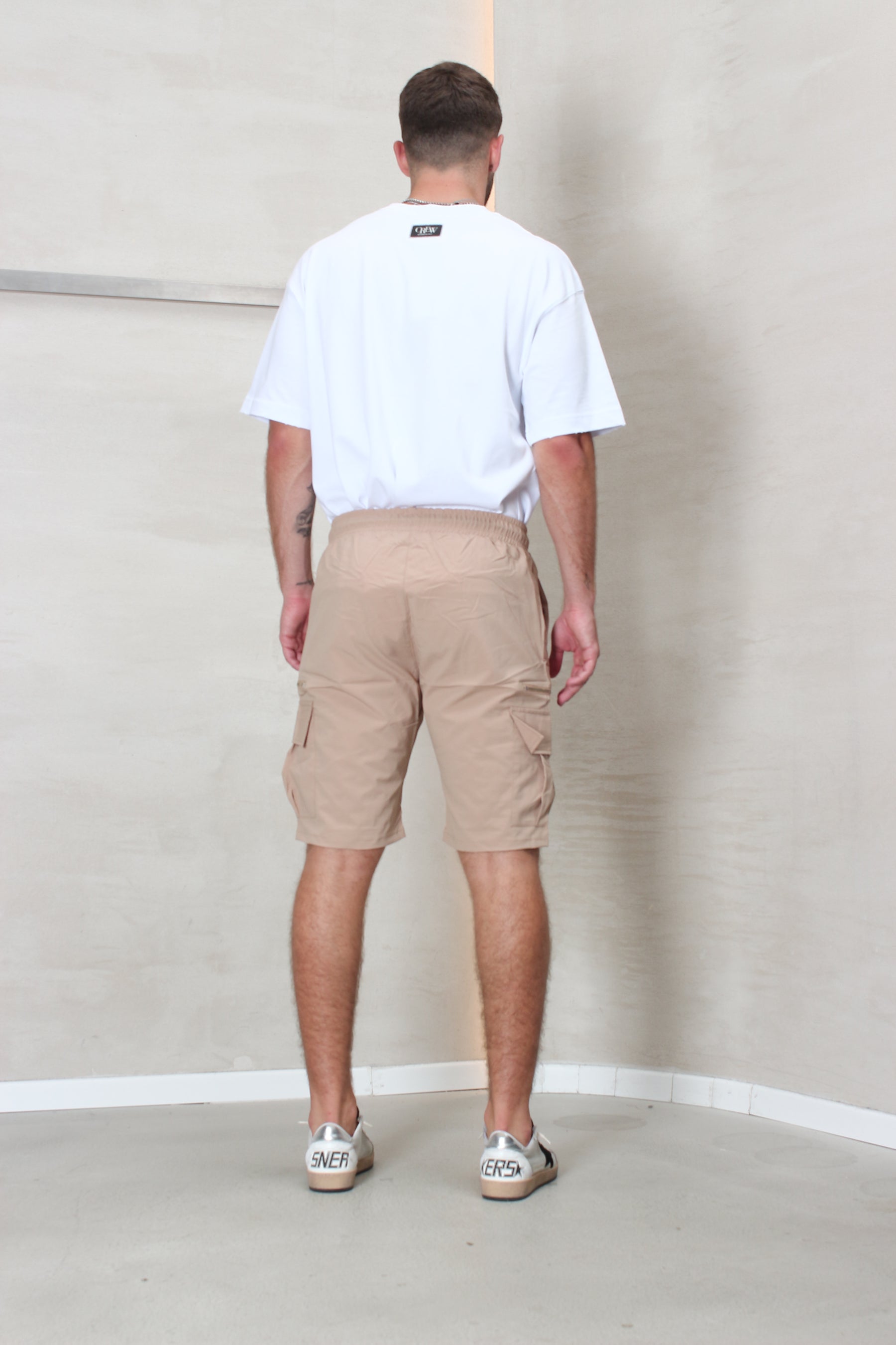 CREW Milano Short Cargo Pants Zipper Wide Pocket