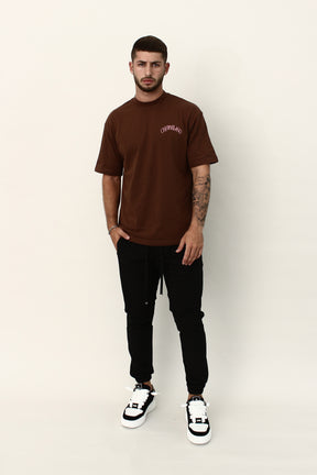 CREW Milano Los Angels Brown Oversized T-Shirt