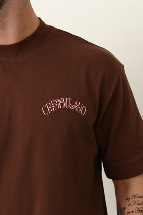 CREW Milano Los Angels Brown Oversized T-Shirt