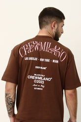 CREW Milano Los Angels Brown Oversized T-Shirt