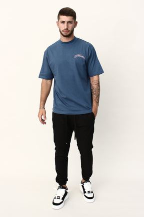 CREW Milano Paris Blue Oversized T-Shirt