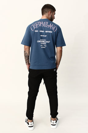 CREW Milano Paris Blue Oversized T-Shirt