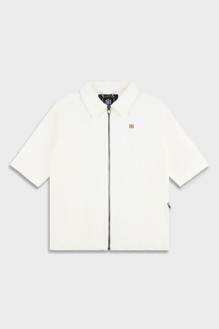 Ainker Wash Corduroy 708 White Short Jacket