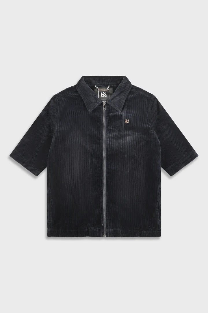Ainker Wash Corduroy 708 Navy Short Jacket