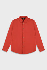 Ainker Linen Terracotta 777 Button Shirt