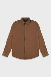 Ainker Linen Brown 777 Button Shirt