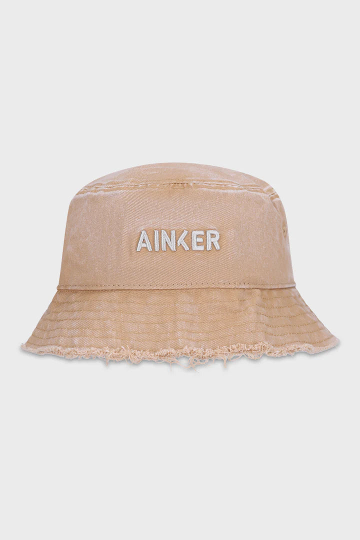 AINKER 867 Wash Mocha Cotton Bucket Hat