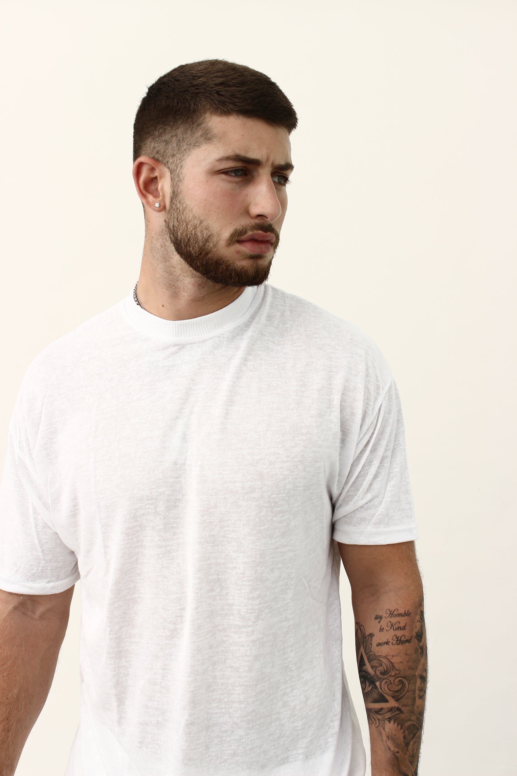 Crew Milano Blanco Relaxed Linen T-Shirt