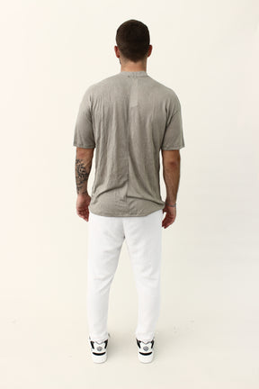 Crew Milano Blanco Relaxed Linen T-Shirt