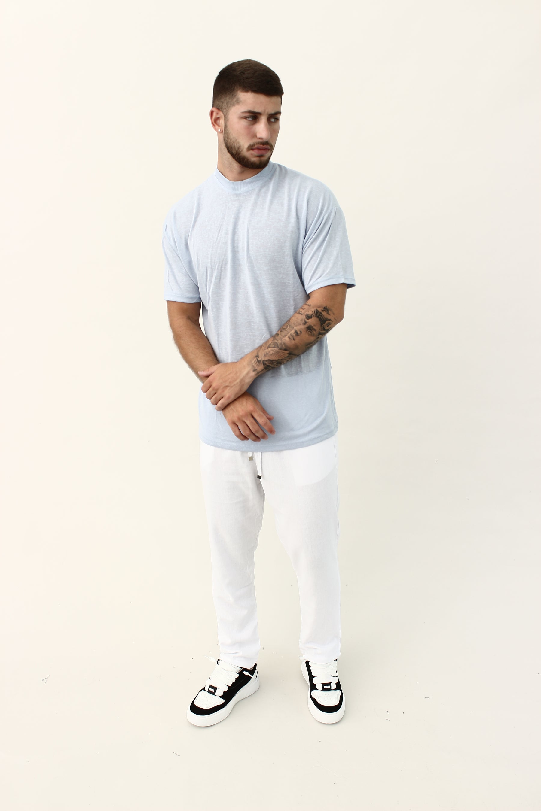 Crew Milano Blanco Relaxed Linen T-Shirt