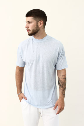 Crew Milano Blanco Relaxed Linen T-Shirt