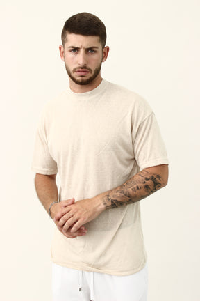 Crew Milano Blanco Relaxed Linen T-Shirt