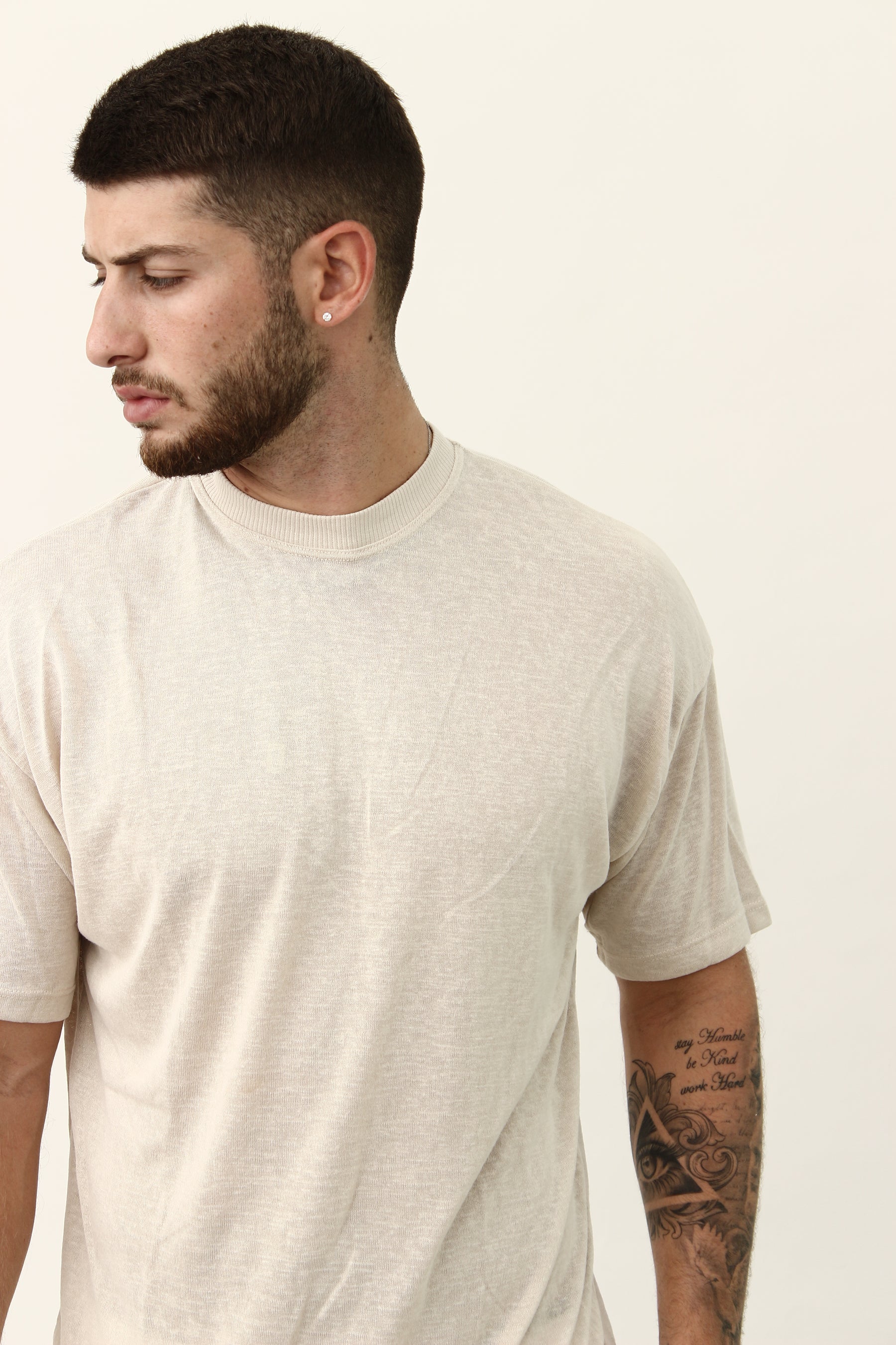 Crew Milano Blanco Relaxed Linen T-Shirt