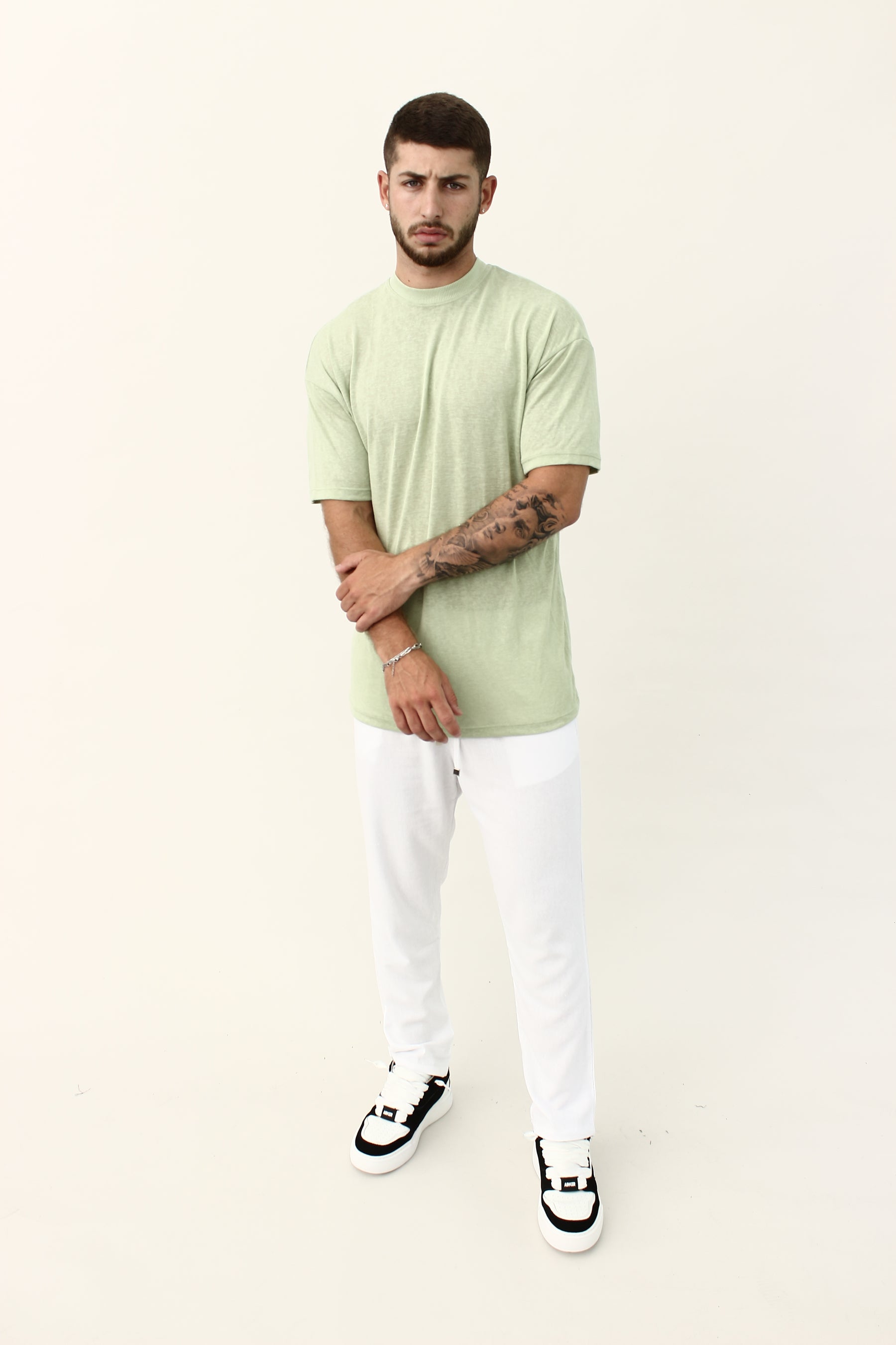 Crew Milano Blanco Relaxed Linen T-Shirt