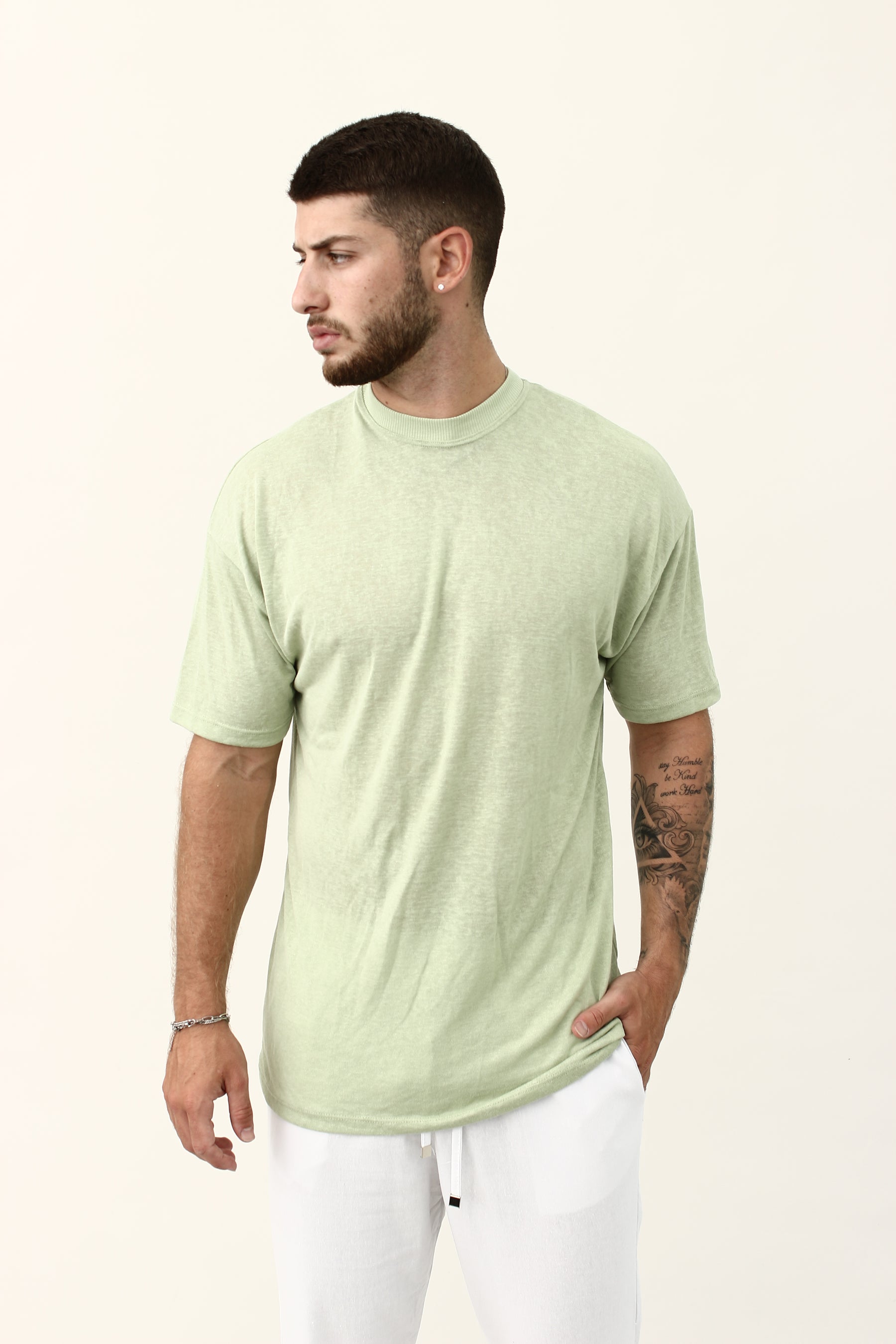 Crew Milano Blanco Relaxed Linen T-Shirt