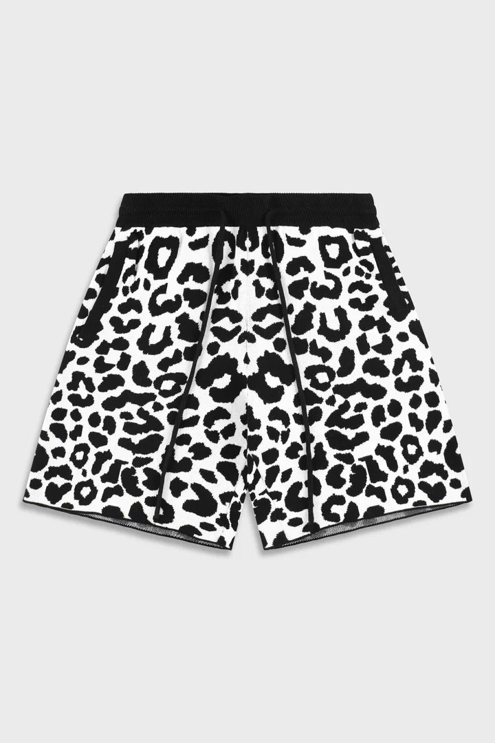 Ainker Leopard 814 White Knit Short Pant